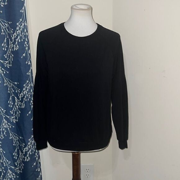 Matilda Jane Clothing MJ Good Hart Hillsboro Sweatshirt Black Balloon Sleeves S - Picture 1 of 8